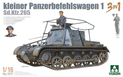TAKOM 1/16 Sd. Kfz.265 Kleiner Panzerbefehlswagen 1 3 in 1
