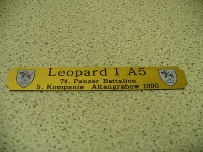 Kleines Namensschild für Modellständer - Leopard 1 A5