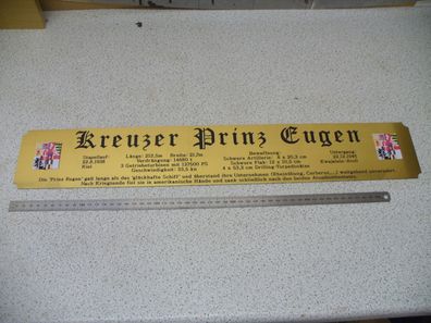 Riesiges Namensschild für Modellständer - Kreuzer Prinz Eugen