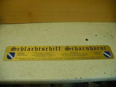 Riesiges Namensschild für Modellständer - Schlachtschiff Scharnhorst