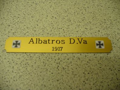 Kleines Namensschild für Modellständer - Albatros D. Va