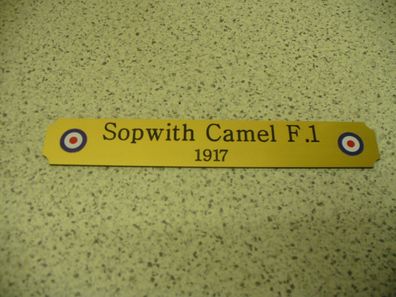 Kleines Namensschild für Modellständer - Sopwith Camel F.1