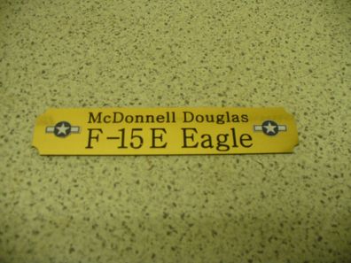 Kleines Namensschild für Modellständer - F-15 E Eagle