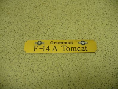 Kleines Namensschild für Modellständer - F-14 A Tomcat