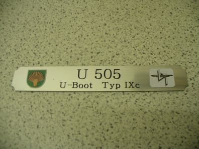Kleines Namensschild für Modellständer - U 505