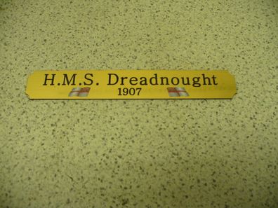 Kleines Namensschild für Modellständer - HMS Dreadnought