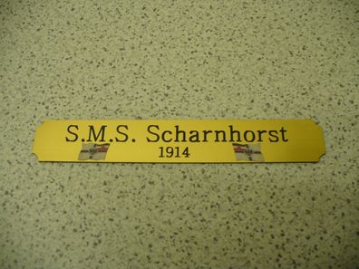 Kleines Namensschild für Modellständer - SMS Scharnhorst