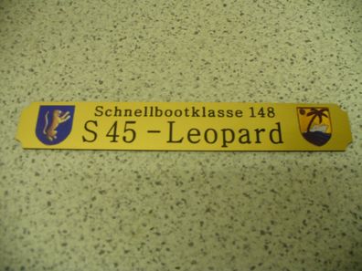 Kleines Namensschild für Modellständer - S 45 Leopard
