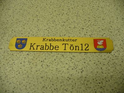Kleines Namensschild für Modellständer - Krabbe Tön12