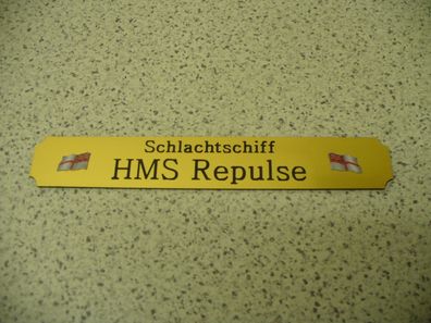 Kleines Namensschild für Modellständer - HMS Repulse
