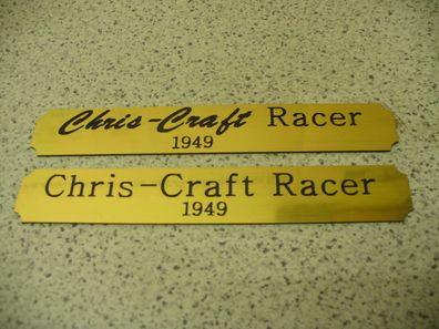 Kleines Namensschild für Modellständer - Chris-Craft Racer