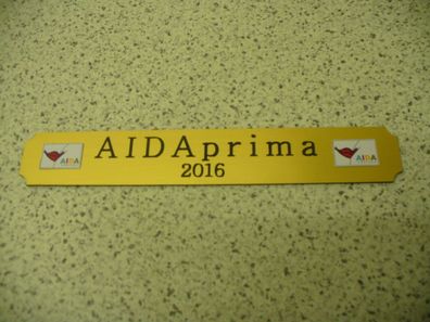 Kleines Namensschild für Modellständer - AIDA prima