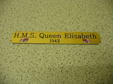 Kleines Namensschild für Modellständer - HMS Queen Elisabeth