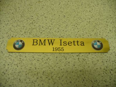Kleines Namensschild für Modellständer - BMW Isetta
