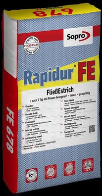 Sopro Rapidur Fließestrich FE 678 Fließ Estrich Fließspachtel 25 KG