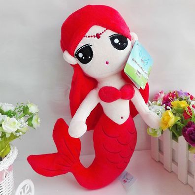 Cute Stofftier Puppe Karikatur Meerjungfrau Plüsch Plüschtier Doll Geschenk Rot