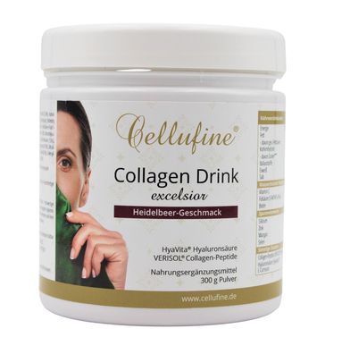 Cellufine® Excelsior Verisol® Collagen Drink 300g mit 200mg Hyaluronsäure MHD 7/2024