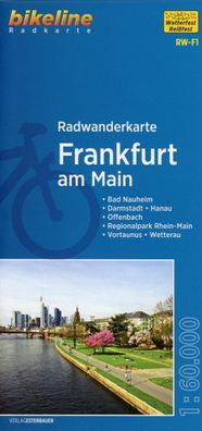 Bikeline Radwanderkarte Frankfurt am Main Bad Nauheim - Darmstadt -