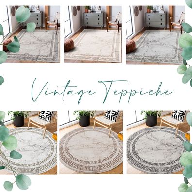 Teppich-Wohnzimmer - Vintage Modern - Bodüre Design - Boho Style Wohnteppich