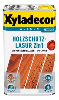 Xyladecor Holzschutz Lasur 2 in1 750 ml Farblos, Mahagoni, Palisander, Nussbaum, K