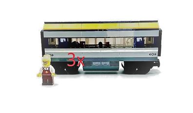lego city 60197 3x speisewaggon eisenbahn lok zug minifigur bauanleitung sticker