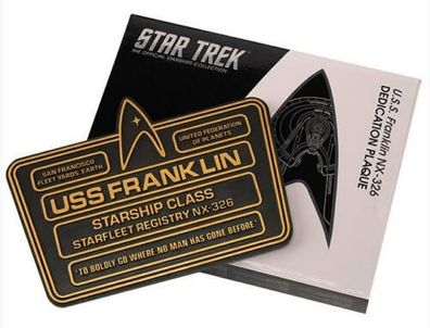 Star Trek Eaglemoss U.S.S. Franklin NX-326 Widmungsplakette Dedication Plaque OVP