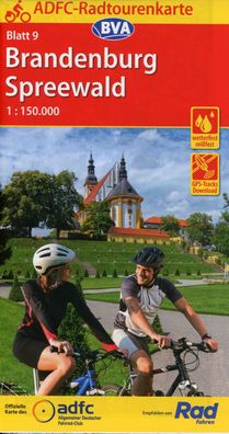 ADFC-Radtourenkarte 9 Brandenburg Spreewald 1:150.000, reiss- und w