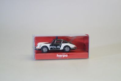 1:87 Herpa 044813 Porsche 911 Polizei Schweden, neuw./ ovp