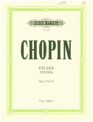 Etudes fuer Klavier Chopin, Frederic Edition Peters Green Series