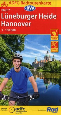 ADFC-Radtourenkarte 7 Lueneburger Heide / Hannover 1:150.000, reiss-