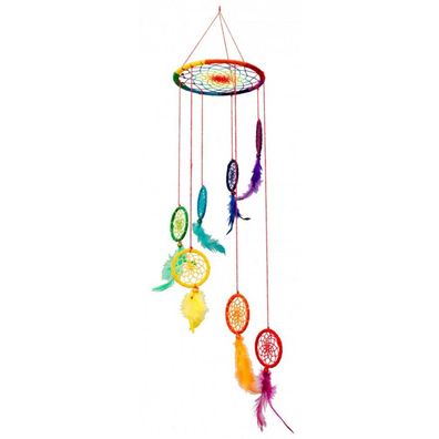 Traumfänger Mobile Rainbow-energy spiralförmig 17 x 60 cm Dreamcatcher