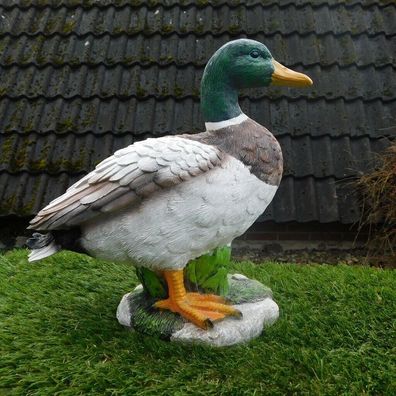 Gartenfigur Ente ca. 30cm Garten 3062 Deko lebensecht Figur Ente (Gr. Lebensgroß)