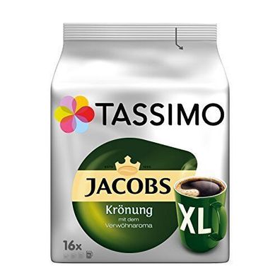 Tassimo Kapseln Jacobs Krönung XL 80 Kaffeekapseln,5er Pack 5 x 16 Getränke