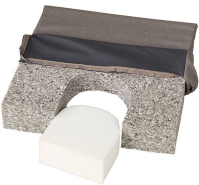 Russka Keilkissen hart mit Aussparung für Steißbein Kissen mit Bezug Sitzkissen