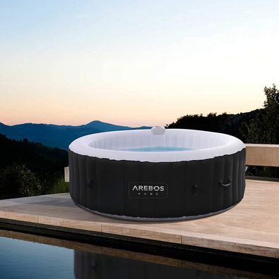 AREBOS Whirlpool In-Outdoor Spa 208 cm Wellness 6 Personen Heizung Massage 1000L