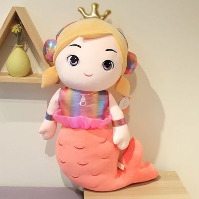 Cartoon Meerjungfrau Plüsch Plüschtier Spielzeug Kinder Puppe Geschenk Orange