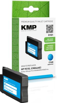 KMP H101 cyan Tintenpatrone kompatibel mit HP Officejet Pro HP 951XL (CN046AE)