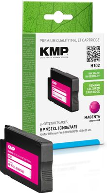 KMP H102 magenta Tintenpatrone ersetzt HP Officejet Pro HP 951XL (CN047AE)