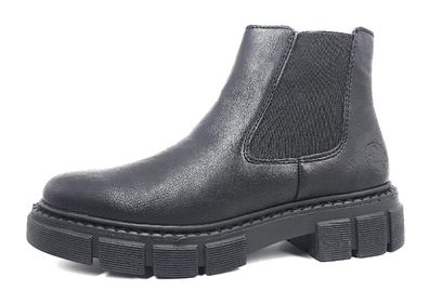 Rieker Damenschuhe Stiefeletten Reißverschluss Schwarz Freizeit