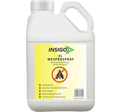 INSIGO 5L Anti Wespenspray Mittel Schutz gegen Nester Abwehr Bekämpfung vertreiben