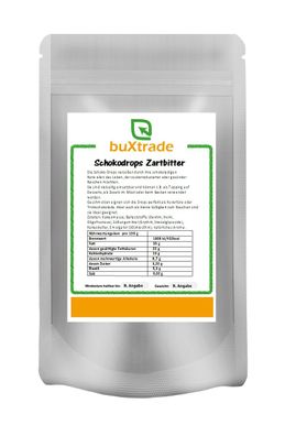 250 g Schokodrops gesüßt mit Stevia Zartbitter