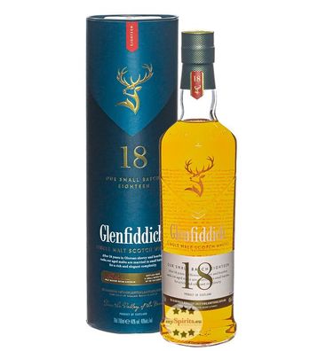 Glenfiddich 18 Jahre Single Malt Scotch Whisky (40 % vol., 0,7 Liter) (40 % vol., hid