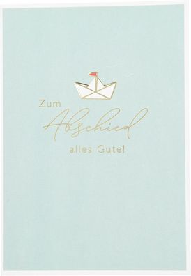 Besonders schoen Klappkarte - Zum Abschied alles Gute!