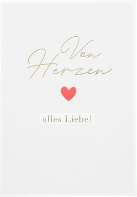 Besonders schoen Klappkarte - Von Herzen alles Liebe!