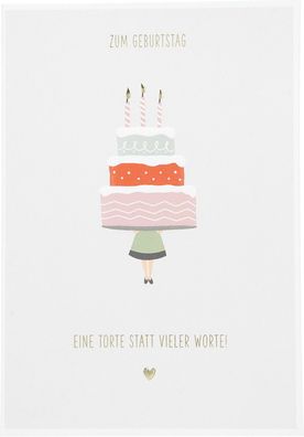 Besonders schoen Klappkarte - ZUM Geburtstag EINE TORTE STATT
