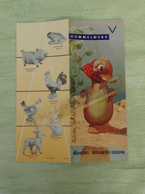 Leporello Katalog Hummelwerk Beliebte Spieltiere aus Gummi 1956 Hippel Lietsch Bambi