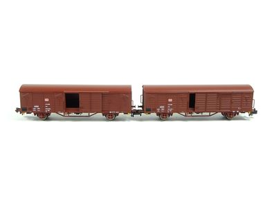 Set 2-teilig: gedeckte Güterwagen DB AG, Fleischmann N 826213 neu OVP
