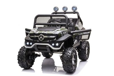Kinderauto 12V Kinder Elektro Auto Mercedes Unimog S 4WD Allrad Echtlackierung USB