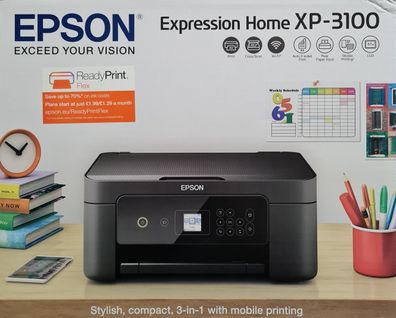 Epson Expression Home XP-3100 3-in-1 Tintenstrahl-Multifunktionsgerät, Drucker, ...