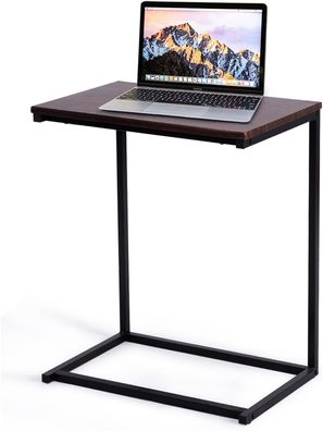 Beistelltisch Laptoptisch Sofatisch Notebooktisch Pflegetisch 55x35x65cm Metall Holz